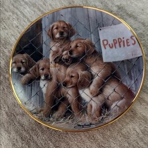 Franklin Mint ASPCA Adopt a Puppy Plate
